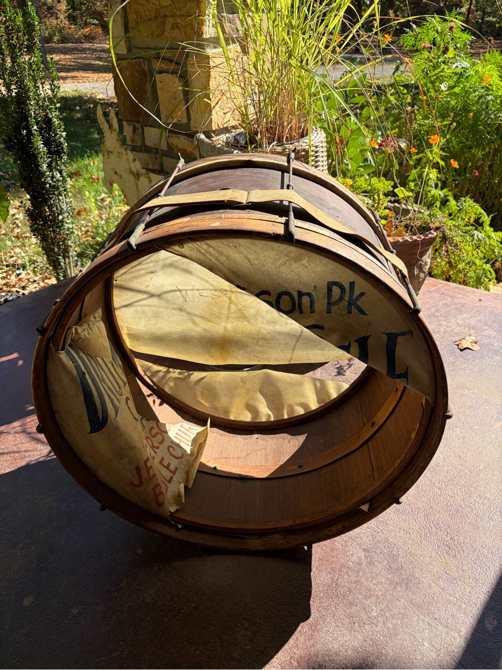Vintage Rustic Round Wooden drum